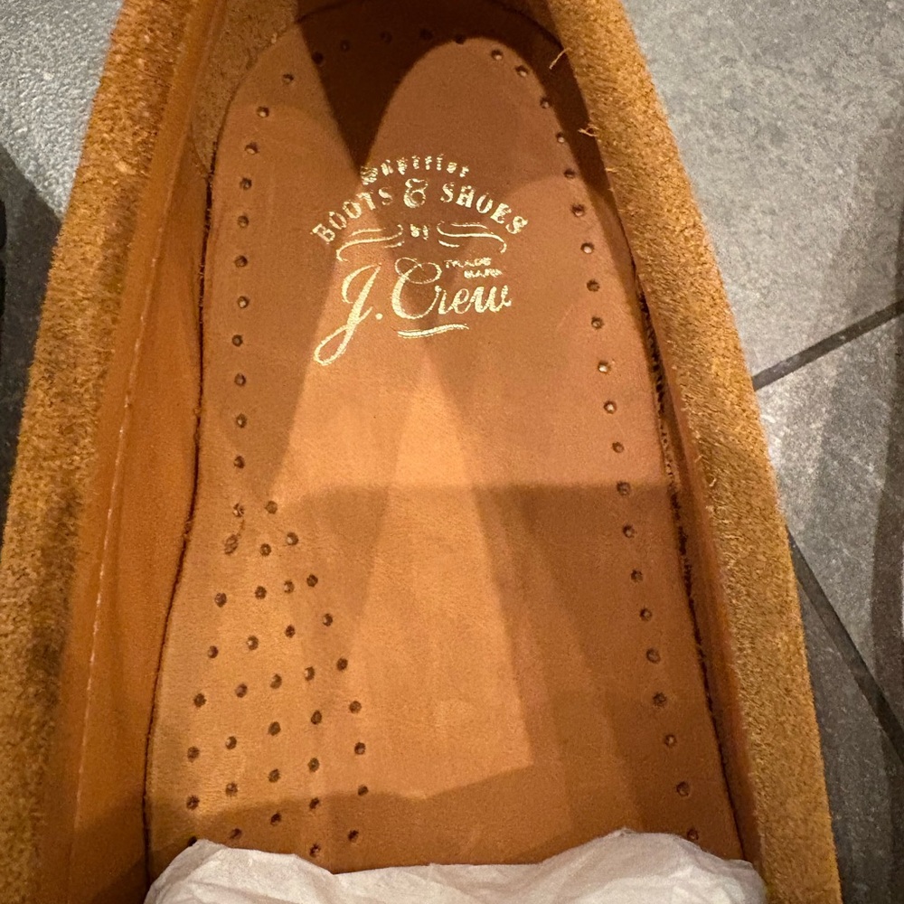 J. Crew Men's Tan Suede Loafers NWOB - Picture 2 of 6